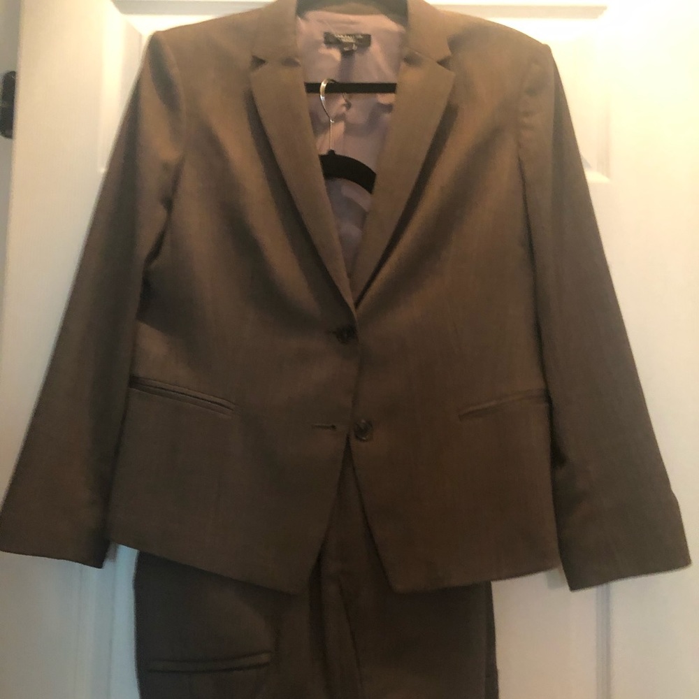 Ann Taylor Three-Piece Herringbone Classic Suit